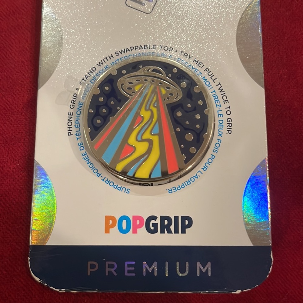 Popsocket Pop Grip Alien Ship Sky Neon Pop Socket Sawppable Premium - Picture 2 of 3